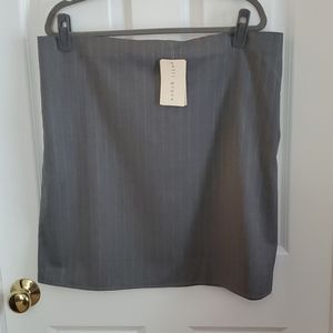 Grey pinstripe skirt